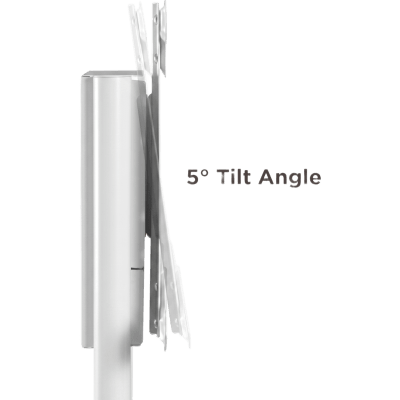 Soporte Móvil Rotativo para Pantalla 37"-70" / Rotación 0° a 90° / VESA 200x200 a 600x400 / Carga 70 kg / Ruedas con Bloqueo / Color Blanco - Imagen 3