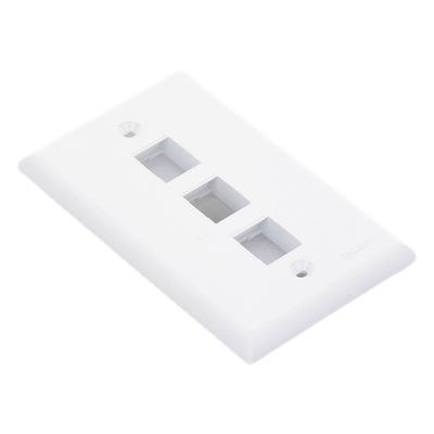 Placa de Pared Vertical, Salida Para 3 Puertos Keystone, Color Blanco - Imagen 9