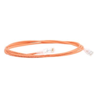 Patch Cord MC6 Modular Cat6 UTP, CM/LS0H, 2.13 Metros (7 Pies), Color Naranja, Diámetro Reducido (28AWG) - Imagen 8