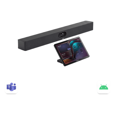 Barra de Videoconferencia Yealink A40 para Salas Medianas con Android Integrado para Microsoft Teams - No Requiere PC - Incluye Panel Touch