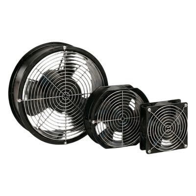 Ventilador Axial Compacto, de 4 Pulgadas, 100 CFM, 115 Vca, De Acero, Color Negro