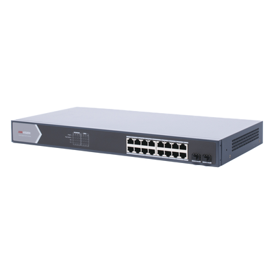Switch Gigabit PoE+ / Administrable / 16 Puertos 1000 Mbps PoE+ / 2 Puertos SFP / Configuración Nube desde Hik-ParnerPro / PoE hasta 300 Metros / 225 Watts - Imagen 4
