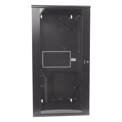 Gabinete PanZone de Montaje en Pared, de 19in, Puerta con Ventana de Seguridad, 26 UR, 635mm de Profundidad, Color Negro - Imagen 6