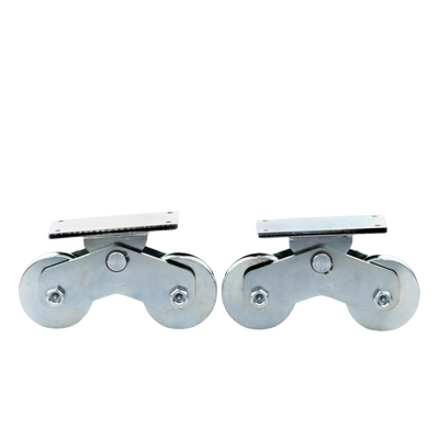 Rueda Doble de 12 cm / Capacidad Para Puertas de hasta 1200 kg / Canal Tipo "U" - Imagen 5