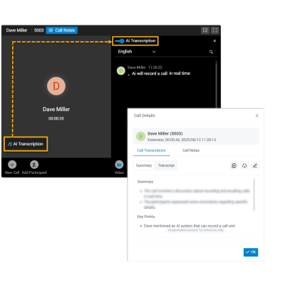 Licencia Perpetua 1000 mins. Transcripción de Llamada con IA Perpetua para Conmutador Yeastar Software y Conmutador Fisíco Serie P - Imagen 3