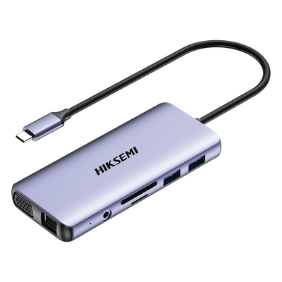 Hub USB-C 11 en 1 / HDMI 4K + VGA / 2x USB 3.0 + 2x USB 2.0 / SD + Micro SD / RJ45 Gigabit / PD 100W / Audio / Aleación de Aluminio - Imagen 4