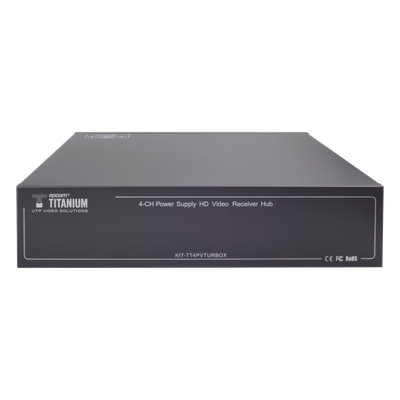 Kit de TRANSCEPTOR ACTIVO DE 4 CANALES / VIDEO+PODER en un solo Cable UTP / 150 metros en 4K, 200 metros en 5 MP/ Envía 36 Vcc y Recibe 12 Vcc / TODO INCLUIDO PARA RACK / Compatible con cámaras HD-TVI/CVI/AHD/CVBS / INSTALACIÓN LIMPIA - Imagen 3