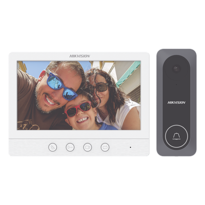 Kit de Videoportero TurboHD con Pantalla LCD a Color de 7" / Frente de Calle para Exterior de Policarbonato / 720p (1 Megapíxel )130° de Visión (Gran Angular)