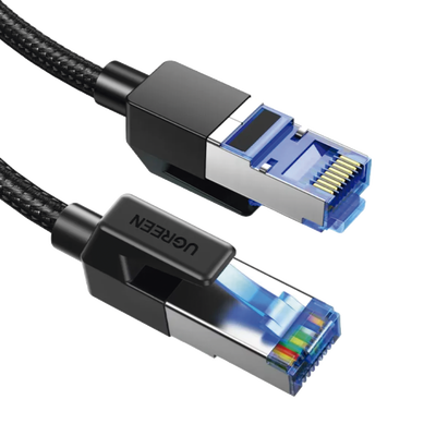 Cable Ethernet Cat8 CLASS F/FTP Redondo con Malla de Nylon 1 Metro (3.28 Pies) - Imagen 4