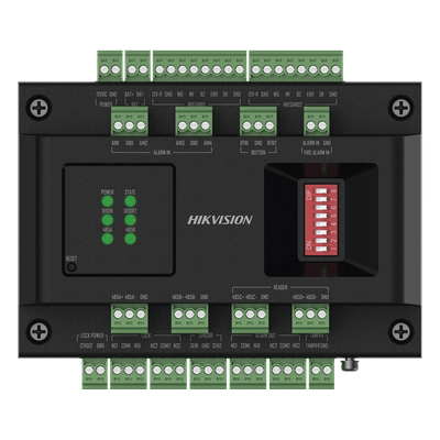 Expansor de 2 Puertas para Paneles de Control de Acceso DS-K27 Series / Comunicación RS-485 / 4 Entradas y 2 Salidas Auxiliares - Imagen 3