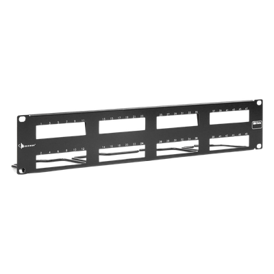 PATCH PANEL MAX VACIO ID VERTICAL UTP 48 PTOS PLANO 2U NEGRO