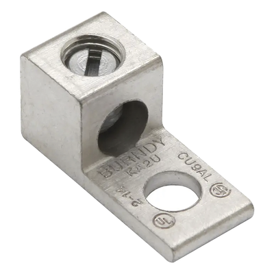 Terminal Universal de Aluminio/ 1 Orificio para Calibre  14- 6 AWG / Perno de 1/4" / AL-CU Estañado.