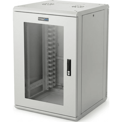 Gabinete Rackeable / 18 Unidades / 19 Pulgadas / Puerta de Cristal / Capacidad de Carga 750 Kg / Dimensiones 600x605x930 mm (23.6x23.8x36.6 in) - Imagen 4