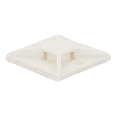Montaje-Sujetador Para Cable de 4 Vías, con Adhesivo, 25.4 x 25.4mm (1in x 1in), Color Blanco, Uso en Interior, 1 pieza - Imagen 5