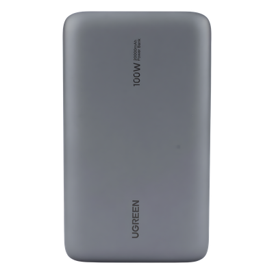 Power Bank de 20000mAh | 3 Salidas 100W Max. | USB-A + 2 USB-C | PD 3.0 | QC3.0 | FCP | SCP | Pantalla Inteligente | Carcasa Ignifuga | Color Gris | Incluye Cable USB de 50cm | Carga tu Laptop de Manera Segura. - Imagen 5