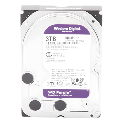 Disco Duro PURPLE de 3TB / 3 AÑOS DE GARANTÍA / Para Videovigilancia - Imagen 3