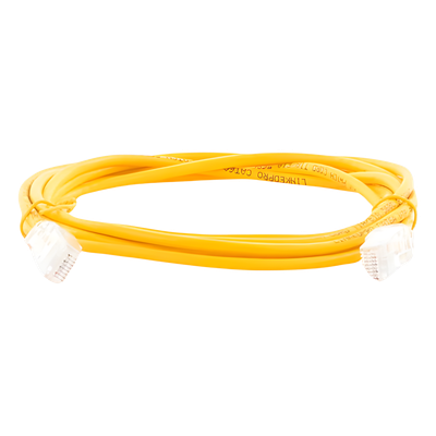 Cable de Parcheo Slim UTP Cat6A - 2 Metros (6.56 Pies) Amarillo, Diámetro Reducido (28 AWG) - Imagen 4