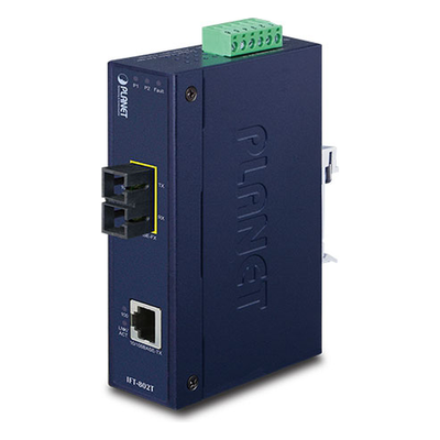Convertidor de Medios Industrial, Multimodo, Puertos 10/100 Base-TX a 100 Base-FX, Interfaz SC, Hasta 2 km, Carcasa IP30, Soporta Temperatura de -40 a 75°C. - Imagen 3