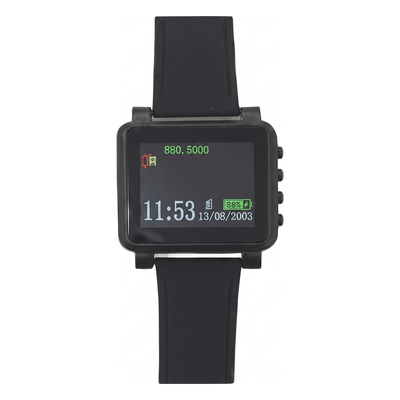 Reloj Receptor Inalámbrico de Muñeca / Display LCD a Color / Batería Recargable / Indicación Visual y Acústica de Alarmas / Almacena hasta 3000 Caracteres / Conexión Inalámbrica por Radiofrecuencia - Imagen 3