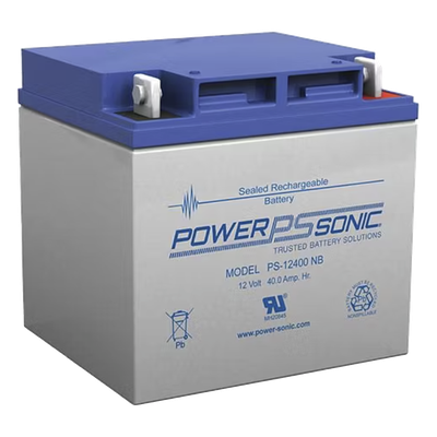 Batería 12V, 40AH, Para Respaldo, Tecnologías AGM/VRLA, 5 Años Vida Útil, Terminales NB4, Reconocida UL  