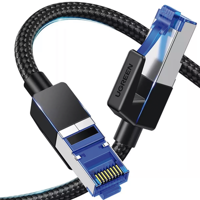 Cable Ethernet Cat8 CLASS F/FTP Redondo con Malla de Nylon 1 Metro (3.28 Pies) - Imagen 5