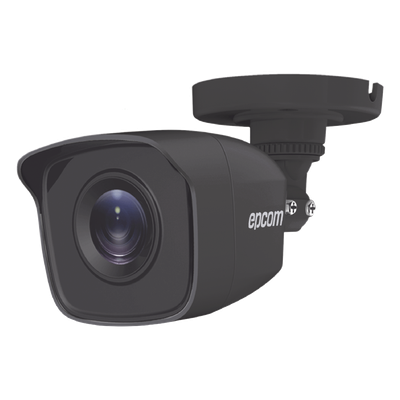 Bala TURBOHD 5 Megapíxel / Lente 2.8mm (85° de Visión) / Exterior IP66 / IR EXIR 20 mts / TVI-AHD-CVI-CVBS / Metal / Color Gris Oscuro