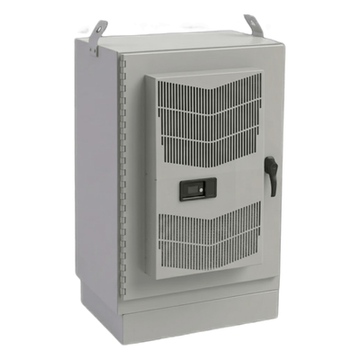 Gabinete para Exterior Tipo 4X Doble Puerta de 22 UR / Aluminio Soldado / 1270 x 762 x 1118 mm / Exterior IP66 / Montaje Almohadilla / Aislamiento Térmico / Aire de Precisión / Gris RAL 7035