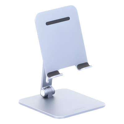 Soporte de Aluminio para IPad & Tablet | Plegable |Angulo Ajustable de 180° y 270° | Base Antideslizante | Protección de Silicona | Amplia Compatibilidad con dispositivos de 7.9'' a 12.9'' | Aluminio Solido | Color Gris - Imagen 6