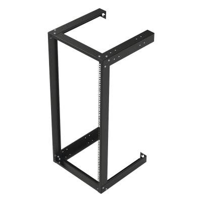 Rack Abierto de 19" para Montaje en Pared de 24 Unidades.
