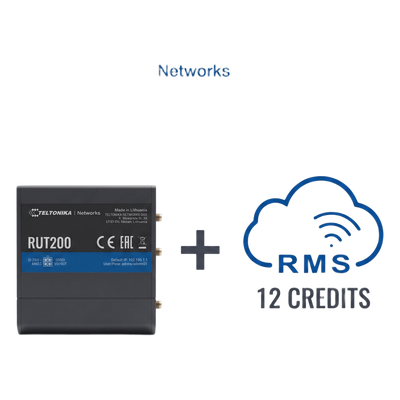 Router Teltonika LTE/4G RUT200 + 12 creditos RMS 