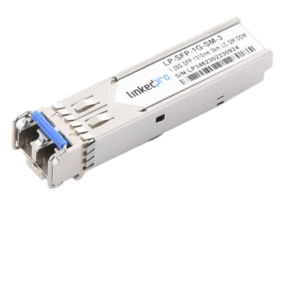 Transceptor Óptico SFP (Mini-Gbic) / Monomodo 1310 nm / 1.25 Gbps / 1000BASE / Conectores LC/UPC Dúplex / DDM / Hasta 3 km 