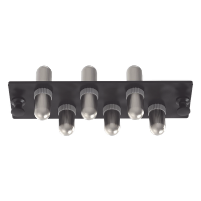 Placa Acopladora de Fibra Óptica FAP, Con 6 Conectores ST Simplex (6 Fibras), Para Fibra Monomodo OS1/OS2, Color Negro - Imagen 3