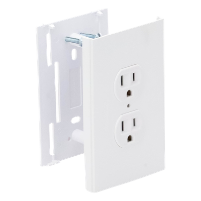 Contacto eléctrico doble, soporte y tapa color blanco de PVC auto extinguible, para canaleta TEK100 (5591-10200) - Imagen 5