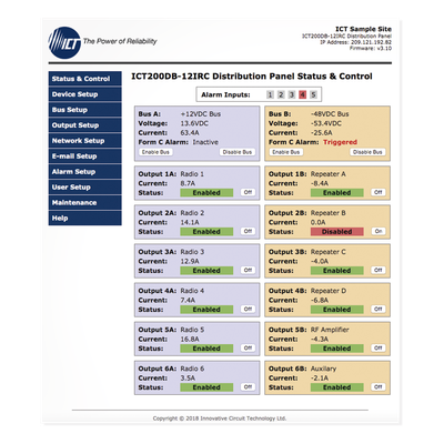 PDU Administrable IP, 12 Salidas para Brakers (No incluidos), Control de Energía Remoto, Doble Bus Inteligente de Distribución CD, Aplicaciones 12,24 y 48 Vcc. - Imagen 3