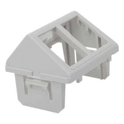 Adaptador para Placa de Pared CT, de Dos Salidas, Angulado, Color Blanco - Imagen 4
