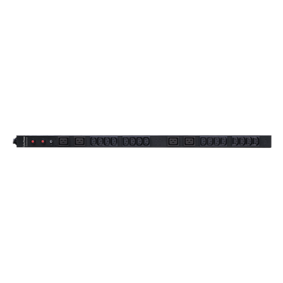 PDU Básico para Distribución de Energía, Entrada 200-230 Vca NEMA L6-30P, Con 16 Tomas C13 y 4 C19, de Instalación Vertical, 30 Amp, 220 Vca
