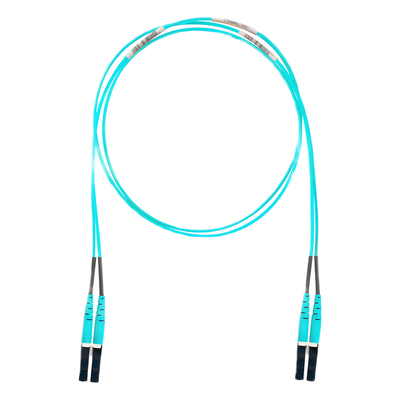 Jumper de Fibra Optica Multimodo 50/125 OM4, LC-LC Duplex, OFNR (Riser), Color Aqua, 25 Metros - Imagen 3