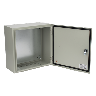 Gabinete de Acero IP66 Uso en Intemperie (400 x 400 x 200 mm) con Placa Trasera Interior de Metal y Compuerta Inferior Atornillable (Incluye Chapa y Llave PST407) - Imagen 6