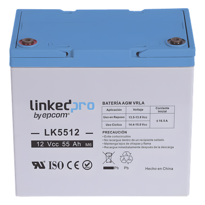 Batería de respaldo 12 V | 55 Ah | AGM | Especial para Seguridad Electrónica | UPS | Sistemas de Emergencia | Vida útil 5 años | Terminales T2 - Imagen 3