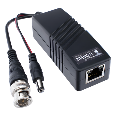 (TRANSCEPTOR) TRANSMISOR ACTIVO para Kits KITTT4PVTURBOX, KITTT8PVTURBOX, KITTT16PVTURBOX y KIT-TT16PVTURBOX-RX / Regula el voltaje de 36 Vcc a 12Vcc / HD-TVI/CVI/AHD/CVBS / Se instala del lado de la cámara. 