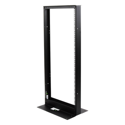 Rack de 2 Postes, Estándar 19", 24 Unidades, Fabricado en Acero, Base "L" para Anclar a Piso. - Imagen 3