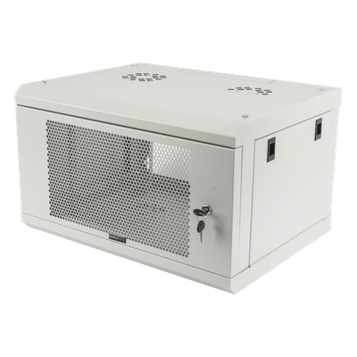 Gabinete de Pared de 6U con Puerta Perforada, 455 mm de Profundidad Total, Rack de 19'', Acero Reforzado Color Blanco - Imagen 4