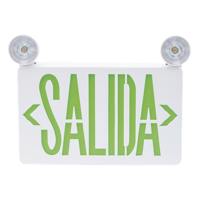 Letrero de Emergencia LED DUAL / Luz de Salida y Emergencia Integrada / Montaje Universal Pared-Lateral-Techo / Doble Voltaje 120-277 VAC / Batería 6V 4.5Ah / 3W Bajo Consumo - Imagen 3