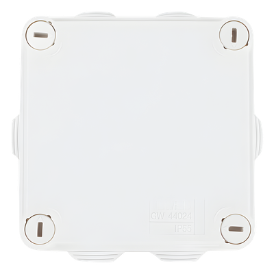 Caja Estanca de PVC Para Derivación y Conexión, 6 Entradas, Tapa con Tornillo de 1/4" de Vuelta, 100x100x50 mm (Área Interna), Uso Exterior IP55, Material que no Propaga el Fuego y Libre de Hálogenos - Imagen 8