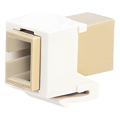 Módulo Acoplador SC Simplex, para Fibra Óptica Monomodo OS1/OS2, Tipo Keystone, Color Blanco