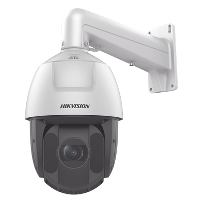 PTZ IP 4 Megapixel / 25X Zoom / 150 mts IR / DARKFIGHTER / ACUSENSE (Evita Falsas Alarmas) / Exterior IP66 / WDR 120 dB / PoE+ / Alarmas y Audio I/O / Micro SD / Metal / 24 VCA