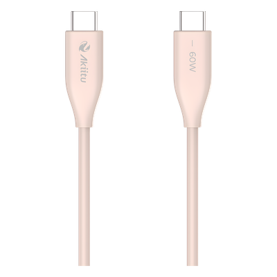 Cable de Carga USB-C a C / 1.5 Metros (4.92 Pies) / Tecnología GaN (Nitruro de Galio) / Fast-Charging / Potencia 60W / Velocidad Transferencia 480 Mbps / Material Silicona No Tóxica / Conector Aluminio Anodizado