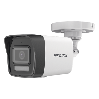 [Dual Light + ColorVu] Bala TURBOHD 3K (5 Megapixel) / Lente 2.8 mm / 30 mts IR + 20 mts Luz Blanca / Gran Angular 104.9° / Exterior IP67 / Micrófono Integrado / dWDR / 4 Tecnologías / Metal