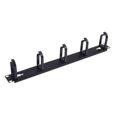 Organizador de Cables con 5 anillos, 1U, 19" Color negro
