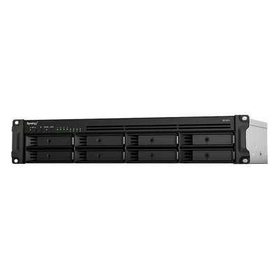 Servidor de Almacenamiento en Red RackStation RS1221+ | 8 Bahías | Expansión a 12 Bahías | CPU AMD Ryzen V1500B | 4 GB DDR4 ECC | RAID Soportado | 10/25GbE | Synology High Availability | Protección de Datos Integral.